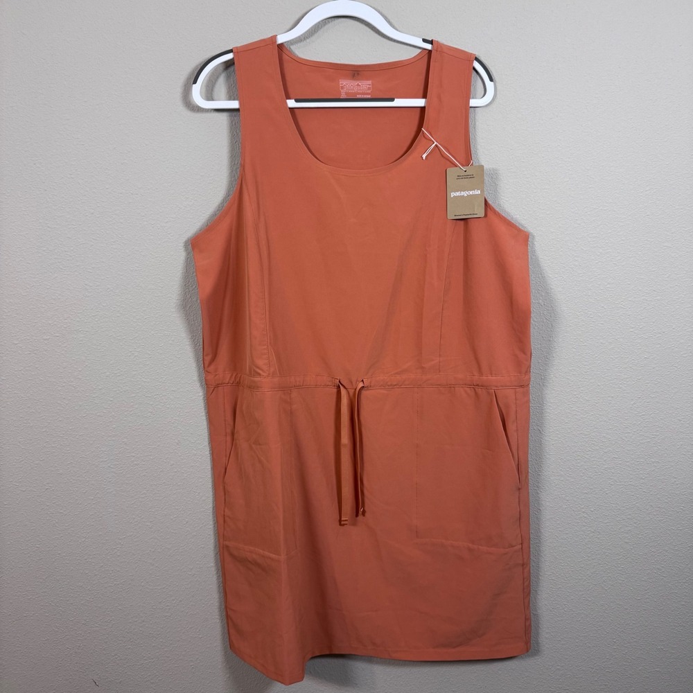 Patagonia Fleetwith Dress XL Sienna Clay Pink Orange Sleeveless Pocket NEW